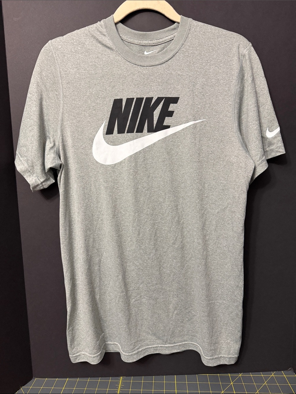 Nike Men's Heather Gray Short Sleeve Logo Tee